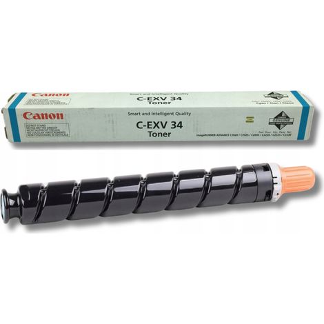 Toner blu ciano originale Canon C-EXV 34 per stampanti iR C2020, C2020i, C2025i e C2030. (1/5)