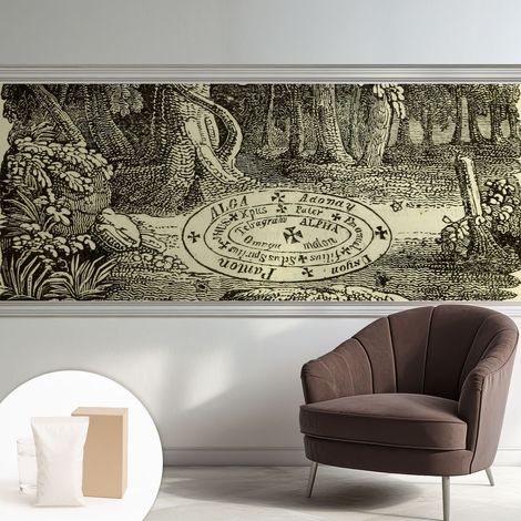 Papier peint intissé avec imprimé pour décoration intérieure pour rénovation a motif - Colle incluse gratuite Cercle magique 250x104 cm (1/5)
