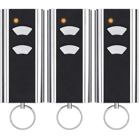 Lot de 3 télécommandes de rechange pour émetteur manuel Normstahl RCU 433-2, RCU 433-4, EA433 2KM, EA433 2KS, T433-4, 433,92 MHz, 2 canaux, compatible avec la motorisation de porte de garage Crawford (1/5)