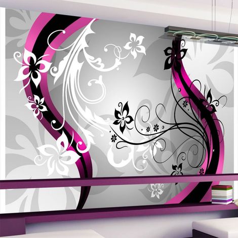 Papier peint mosaïque florale - 300 x 210 cm