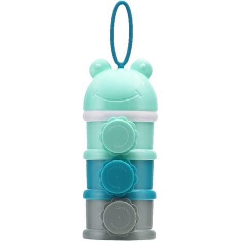 Dispensador de leche en polvo, compartimentos independientes, a prueba de fugas, gran capacidad, ideal para viajes. (1/5)