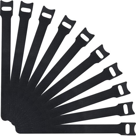 Lot de 120 attaches de câbles réutilisables, sangles de gestion de câbles réglables de 15 cm avec fermeture auto-agrippante, organisateur de câbles en microfibre (1/5)