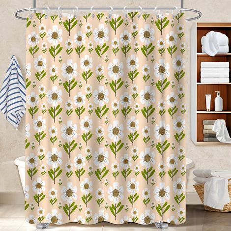 Rideau douche imperméable polyester 180x180 fluide housse de baignoire pour une déco unique (1/5)