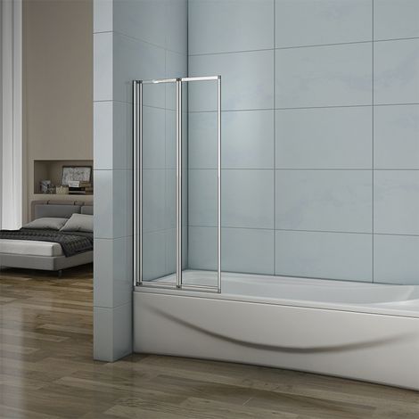 900x1400mm Eletro off white( not pure white/ not chrome) framed 2 Folding Pivot Shower Bath Screen