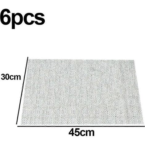 Sets de table résistants à la chaleur, antitaches, antidérapants et lavables en PVC (1/4)