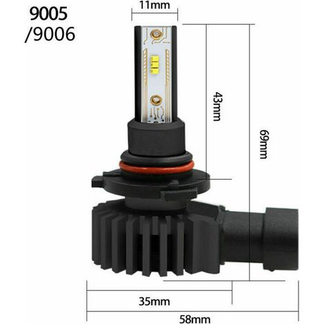 HB3 9005 38W 3800lm weiße LED-Lampe für Auto- oder Motorradscheinwerfer, IP65 wasserdicht, extrem hell, ersetzt AquaForge