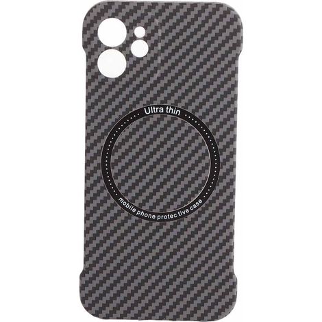 Coque téléphone sans cadre magnétique charge sans fil ultra légère portable protection sans bordure noire pour iPhone 12 (1/5)