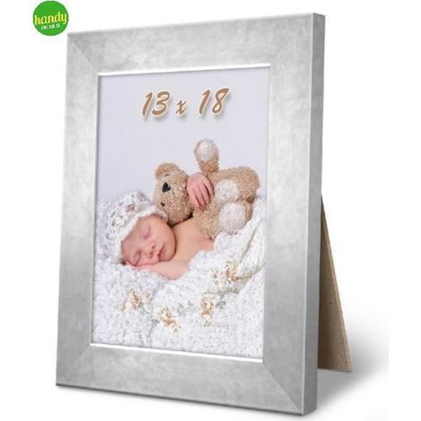 Cornice portafoto quadra Lupia 13 x 18 cm argento