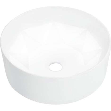 Lavabo da bagno 36 x 14 cm in ceramica bianca 020002618