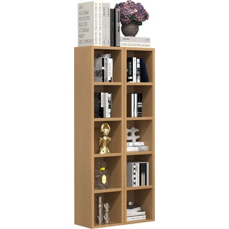 Bois CD DVD étagère de stockage Megosa S 187x20x17 - VCM