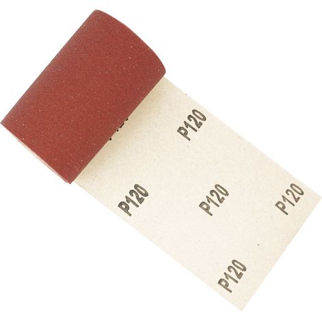 Dapetz ® ALUMINIUM OXIDE SANDING ROLL 115mm 5m RED GRIT 120 Triangle Sander, Ideal For Grinding Polishing Of Metal, Non-Metal, Wood, Rubber, Leather, Plastic, Stone, Glass And Other Materials. (1/5)