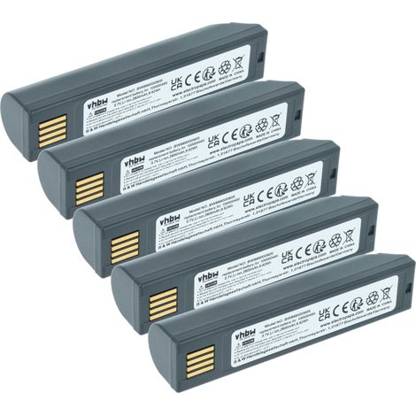 vhbw 5x Akku Ersatz für Honeywell S-L-0526-E, HO48L1-G, BAT-SCN01 für Barcodescanner POS (2600 mAh, 3,7 V, Li-Ion)