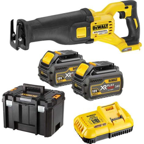 [JAMAIS UTILISE] Scie sabre DEWALT 54V Li-Ion (2x 2Ah) XR + coffret TSTAK DCS388T2 (1/2)