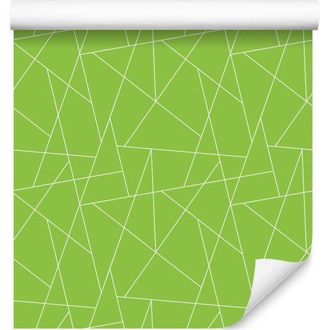 Papier peint à motif géométrique vert citron, centre vert citron 50x1000 cm (1/5)