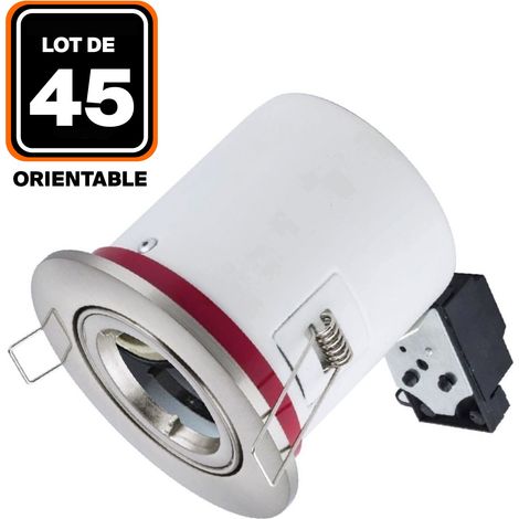 45 Supports Spot BBC Orientable INOX IP20 avec Douille GU10 (1/2)