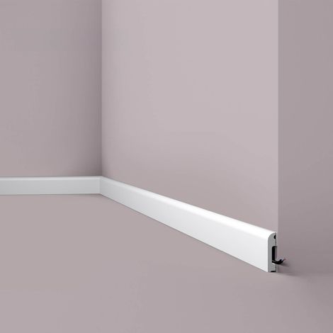 Sockelleiste NMC FL13 WALLSTYL Noel Marquet Fußleiste Stuckleiste Zierleiste Zeitloses Klassisches Design weiß 2 m