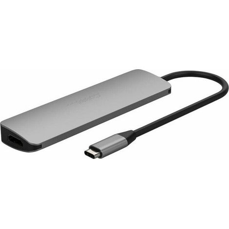Hub USB-C - Callstel - 6 en 1 - HDMI 4K - Power Delivery - Aluminium (1/5)