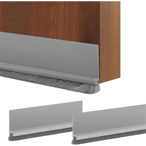 Lot de 2 Joint à Brosse Autocollant, 100 cm Joints de Bas de Porte avec Brosse, Coupe Vent, Anti Poussière, Anti Insectes, pour Portes Coulissantes, Fenêtre, Armoire, Garde Robe (1/5)