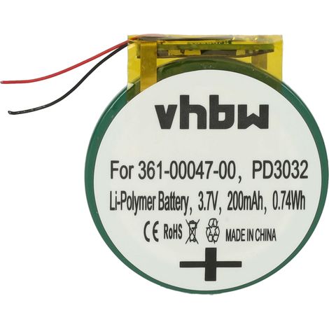 vhbw Batterie compatible avec Garmin Forerunner 210W, 110, 210, 610 smartwatch montre connectée bracelet fitness (200mAh, 3,7V, Li-polymère) + outils