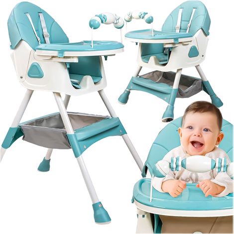 Chaise haute pour enfants 3 en 1 avec tablette réglable