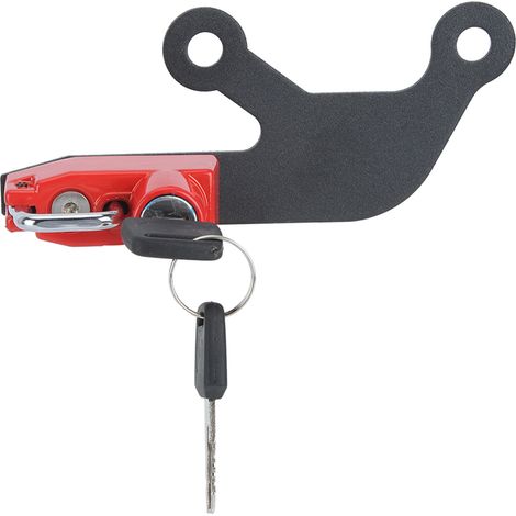 Diebstahlsicheres Helmschloss aus Aluminiumlegierung, rechte Seite, passend für Kawasaki Ninja 650 Z 650 (Rot) (1/5)