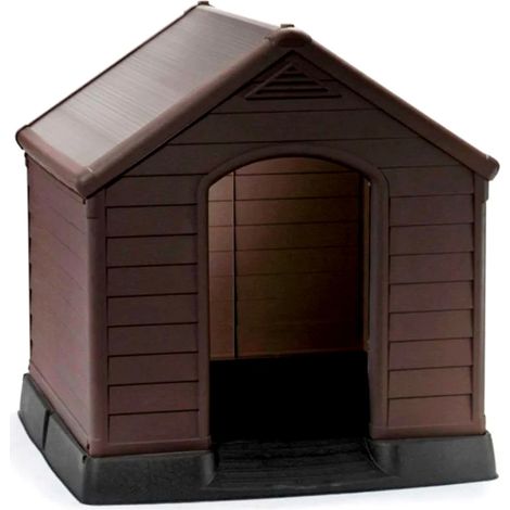 MAISONNETTE CHIEN RÉSINE MARRON - 99X99X95CM (1/2)