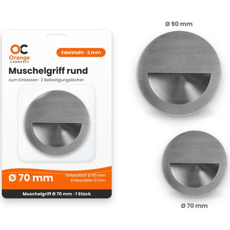 Edelstahl Muldengriff Möbelgriff Muschelgriff Griffmulde Griffmuschel Griff (1/5)