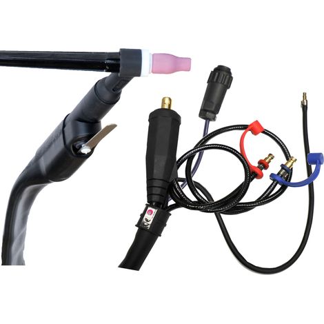 GYS 046153 ANTORCHA TIG SR20 L - LIQUIDA - 8m - CONECT. 35/50 + AMPH 7pts