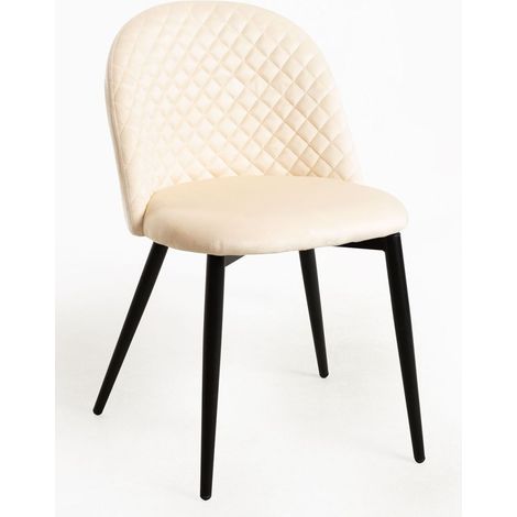Sillas Comedor - Silla Posa Terciopelo - Beige