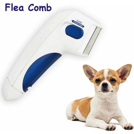 Peine eléctrico para eliminar la caspa de perros y gatos - Cepillo para ácaros - Cepillo para el pelo - Herramienta práctica de belleza para mascotas - Cepillo blanco (1/5)