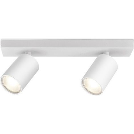 Plafonnier 2 spots saillies BETA-W1 Alu GU10 2x35W Blanc (1/5)