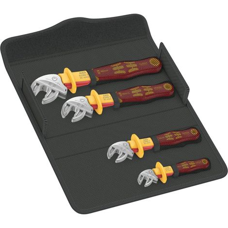 Wera 020170 6004 Joker VDE 4 Set 1 Self-Setting Adjustable Spanner Set XS, S, M &amp L (7-19mm) (1/4)
