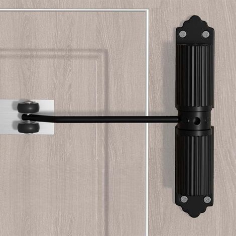 Ferme-porte automatique - Force de fermeture réglable 60 kg - Pour porte de chambre, porte en verre, porte de jardin en métal (1/5)