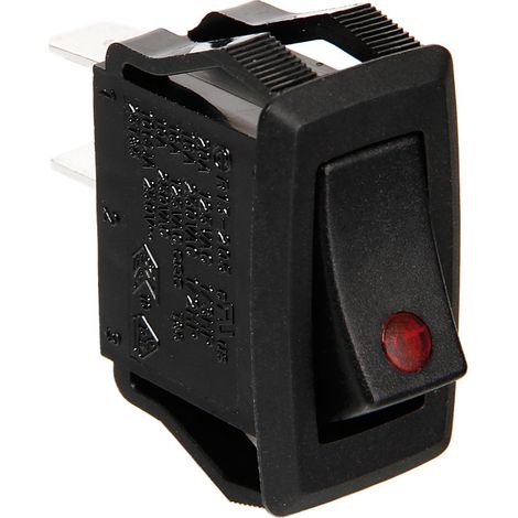 Micro interruttore con spia a Led - 12/24V - Rosso (1/3)