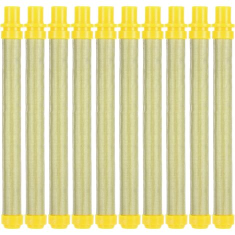 Filtre pour pistolet à peinture sans air, 10 unités, de rechange, accessoires de peinture haute efficacité, jaune, 100 mesh. (1/5)