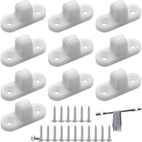 QORVA-Lot de 10 œillets pour auvent - Pour camping-car et caravane - Avec 20 vis - Installation verticale et horizontale (1/5)