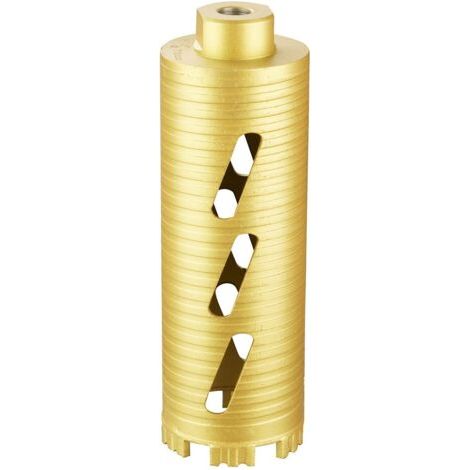 QORVA-Diamond Core Drill Bit Forets Diamantés Φ 76 x 370mm pour Perçage à Sec, Scie Cloche pour Mur en Béton et Maçonnerie