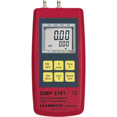 Greisinger GMH 3181-01 Manometro Pressione dell'aria, Gas non aggressivi, Gas corrosivi -0.001 - 0.025 bar