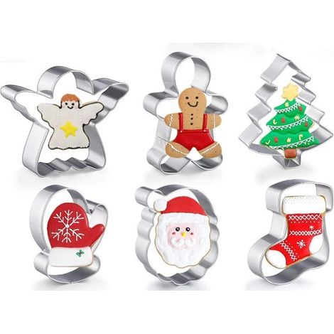 Weihnachtsplätzchenausstecher C - 6-teiliges Set aus Edelstahl, Weihnachten (1/5)