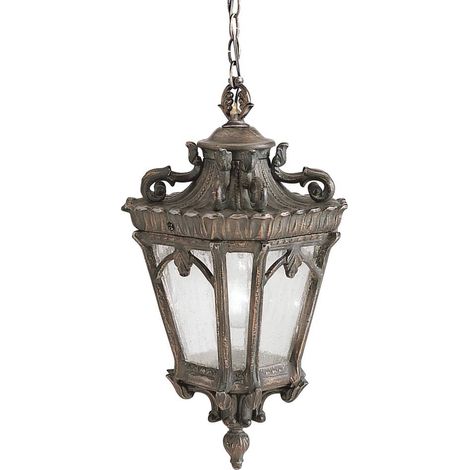 Elstead Tournai - Grande lanterne d'extérieur à 3 ampoules à chaîne de plafond Londonderry, E14 (1/5)