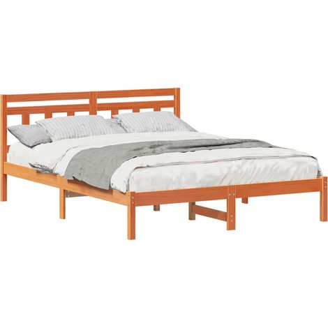 Maison Exclusive - Estructura de cama Marrón 150 x 200 cm Madera