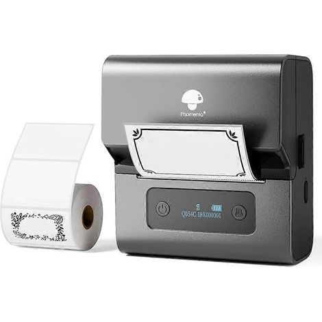 Étiqueteuse portable Bluetooth Phomemo M221 pour codes-barresadresseslogosmailings et autocollants (gris) (1/5)