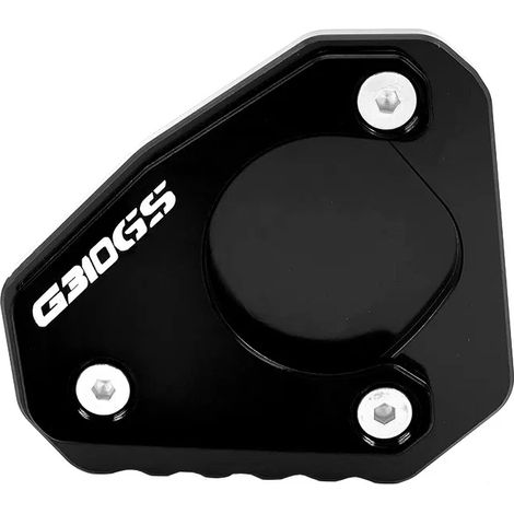 (Noir) Compatible avec BMW G310GS G 310GS G 310 GS 2017 2018 - Extension de béquille latérale pour moto - Agrandissement du patin maxpower (1/4)