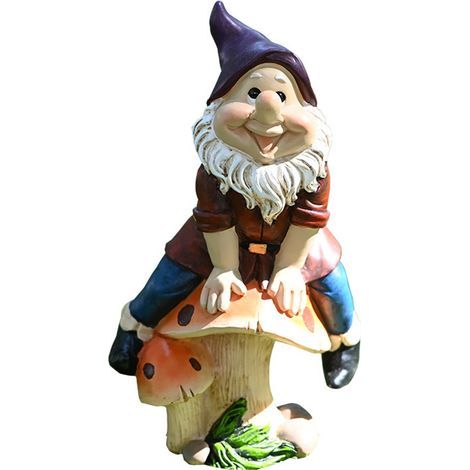 Statue de jardin en résine polie, poupée colorée pour extérieur, décoration terrasse, jardin, porche. (1/5)