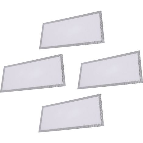 Couvercles de ventilation magnétiques pour registre de sol, 4 pièces, 5.5x12 pouces, filet d'écran en PVC magnétique pour plafond mural, attrape les débris de cheveux blancs (1/5)
