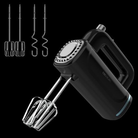 Cecotec Batidora de Varillas PowerTwist 300. 300W, 5 Velocidades, Varillas de Precisión para Montar, Ganchos Acero para Amasar