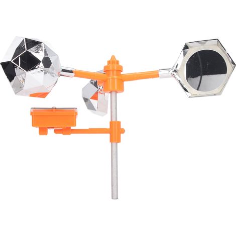 Répulsif à oiseaux solaire blanc avec son et lumière, rotatif à 360°, clignotant, pour la ferme (1/5)
