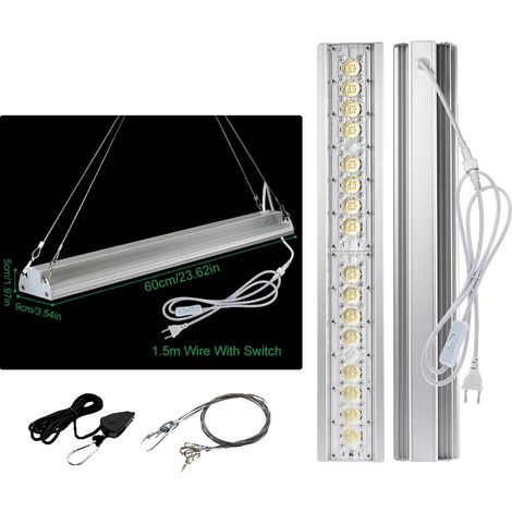 Lámpara LED de cultivo, espectro completo, alta eficiencia, 80 W (1/2)