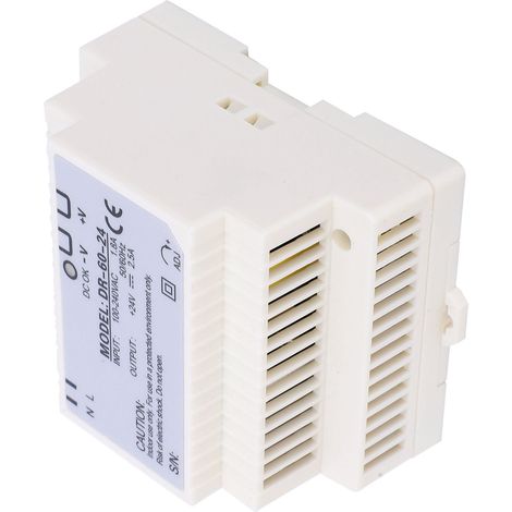 BERM DIN-Schienen-Schaltnetzteil mit einem Ausgang für industrielle Anlagen, 100–240 V AC, DR-60-24 (1/5)