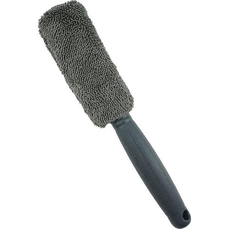 Brosse de lavage de voiture portable au design durable avec poignée ergonomique, outil de nettoyage de roue en polyester léger pour des détails efficaces et un entretien des pneus, accessoire de (1/4)